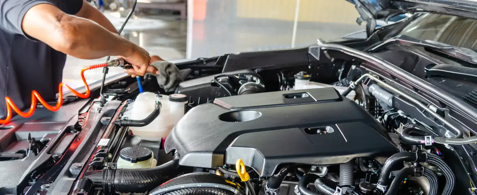 Auto service at Uptown Car Care Center Houston Galleria area